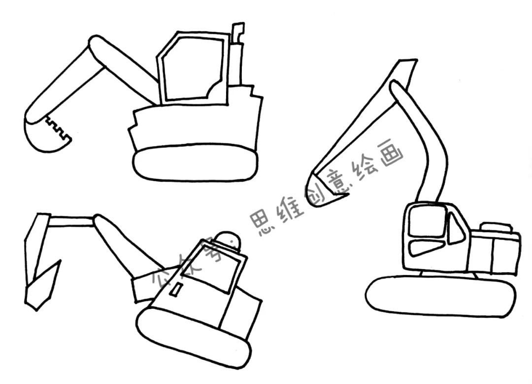 轮式挖掘机教学操作_轮式挖掘机简笔画_爪式挖掘机简笔画